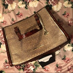Brahmin Brown and gold handbag